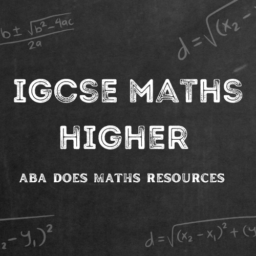 iGCSE Higher Maths: Revision List and Revision Plan
