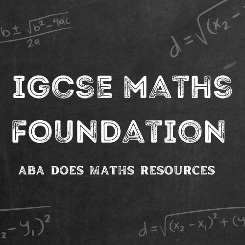 iGCSE Foundation Maths: Revision List and Revision Plan